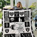 oakland raiders to my granddaughter love grandmom quilt d2423018