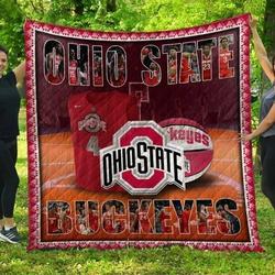 Ohio State Buckeyes Football Quilt Blanket