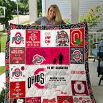 ohio state buckeyes to my daughter love dad custom quilt blanket 04 d2418865