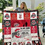 ohio state buckeyes to my son love dad quilt blanket d2452216