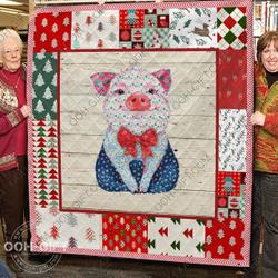 Ooh-Gift Premium Quilt  Farmer  Lovely Pig  Quilt
