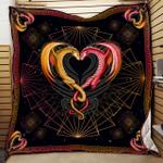 orange dragon couple quilt kp1 d2422141