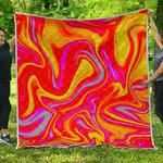 orange psychedelic liquid trippy cl17100410mdq quilt blanket d2483867