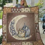 owl i love you to the moon and back quilt blanket great customized blanket gifts for birthday 0