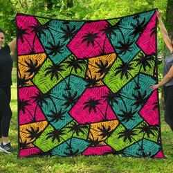 Palm Tree Beach Cl12100500Mdq Quilt Blanket