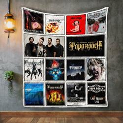 Papa Roach Album Covers Quilt Blanket