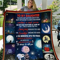 Parent To Daughter This Life Is Not Easy Snoopy Quilt Bt