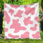 pastel pink and white cow cl17100430mdq quilt blanket d2483901