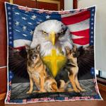patriotic eagle german shepherd quilt blanket d2448222