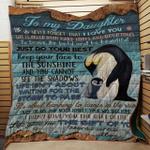 penguin family to my daughter kisses mom quilt tdhpq d2485715