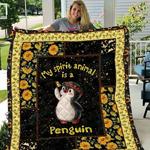 penguin sunflower quilt blanket ll d2449767