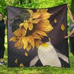 penguin sunflower quilt tdheh d2487259