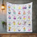 peppa pig quilt blanket great customized blanket gifts for birthday christmas thanksgiving d2455084