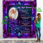 personalized angel husband quilt blanket d2448932