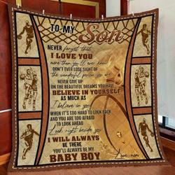 Personalized Baseball Family To My Son Quilt Blanket Never Give Up On The Beautiful Dreams You Have Great Customized Blanket Gifts For Birthday Christmas Thanksgiving