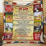 personalized baseball to my dad quilt blanket from son day by day you just mean more to me great 0