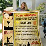 personalized baseball to my grandson from grandma you are capable of achieving quilt blanket 0