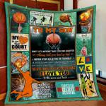 personalized basketball to my son quilt blanket the love i have for you will never change great 0