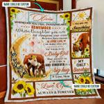 personalized be brave have courage love life sunflower and cow quilt blanket d2448965