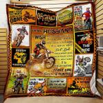personalized biker to my husband from wife i love you forever and always quilt blanket great 0