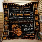 personalized biker to my husband from wife never forget that i love you quilt blanket great 0