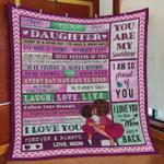 personalized black girl to my daughter quilt blanket from mom today is a good day love mom to 0