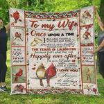 personalized cardinal to my wife from husband once upon a time quilt blanket great customized 0