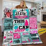 personalized cheerleading bows and bling its the cheer thing quilt blanket great customized 0