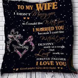 Personalized Deer Family To My Wife From Husband I Love You Good Night Quilt Great Customized Gifts For Birthday Christmas Thanksgiving MotherS Day
