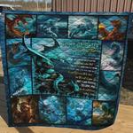 personalized dragon to my daughter from mom never forget that i love you quilt blanket great 0