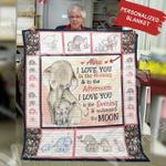 personalized elephant quilt blanket dhc0602883td d2446865