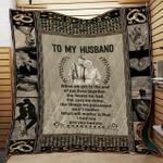 personalized family to my husband from wife when we get to the end quilt blanket great customized 0