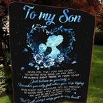 personalized family to my son quilt blanket i will always carry you in your heart great 0