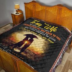 Personalized Family To My Wife From Husband Always Knew My Way Back To You Quilt Great Customized Gifts For Birthday Christmas Thanksgiving MotherS Day