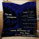 personalized family to my wife from husband when i say i love you more quilt blanket great d2454860