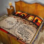 personalized family to my wife from husband when i say i love you more quilt great customized 0
