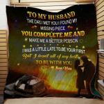 personalized firefighter to my husband from wife i found my missing piece quilt blanket great 0