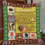 personalized football to my dear grandson quilt blanket just know that i believe in you great 0
