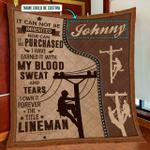 personalized forever the title lineman quilt blanket d2448652