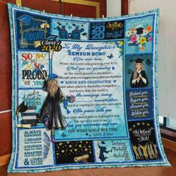 Personalized Graduation To My Daughter Quilt Blanket From Mom We Are So Proud Of You Great Customized Blanket Gifts For Birthday Christmas Thanksgiving Graduation