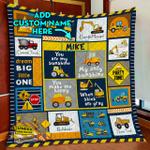 personalized heavy equipment boy quilt blanket d2448913
