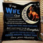 personalized horse to my wife from husband i wish i could turn back the clock quilt blanket great 0