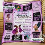 personalized i will always be there to support you black woman purple ver quilt blanket d2448789