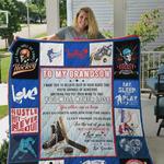 personalized ice hockey to my grandson quilt blanket from grandma you will never lose you either 0