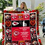 personalized kansas city chiefs to my granddaughter from grandmom i love you quilt blanket great 0