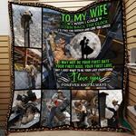 personalized lineman to my wife from husband i love you forever and always quilt blanket great 0