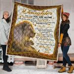 personalized lion to my daughter from dad you will always be my baby girl quilt blanket great 0