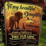 personalized lion to my daughter quilt blanket from dad never forget that i love you great d2454872