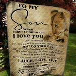 personalized lion to my son from mom never forget how much i love you quilt blanket great 0