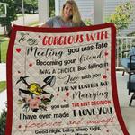 personalized miner to my wife quilt blanket from husband i love you forever and always great 0